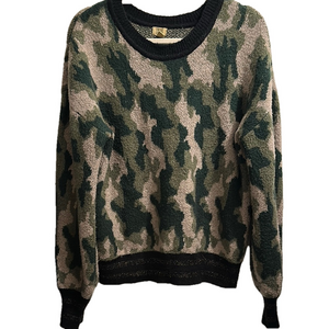 Stylish Green Camo Sweater